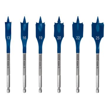 Bosch EXPERT SelfCut Speed Flachfräsbohrer-Set, 13/16/19/20/22/25 mm, 6 Stück