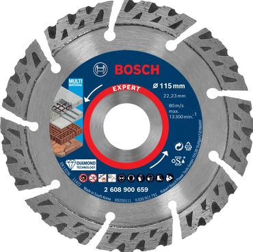 Bosch EXPERT MultiMaterial Diamanttrennscheiben, 115 x 22,23 x 2,2 x 12 mm