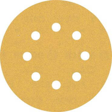 Bosch EXPERT C470 Schleifpapier mit 8 Löchern für Exzenterschleifer, 125 mm, G 180, 5 Stück