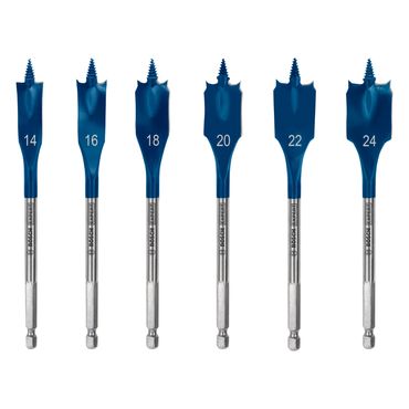 Bosch EXPERT SelfCut Speed Flachfräsbohrer-Set, 14/16/18/20/22/24 mm, 6 Stück