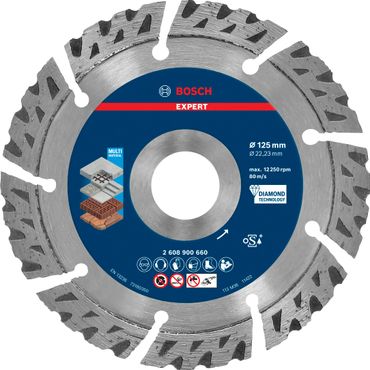 Bosch EXPERT MultiMaterial Diamanttrennscheiben, 125 x 22,23 x 2,2 x 12 mm
