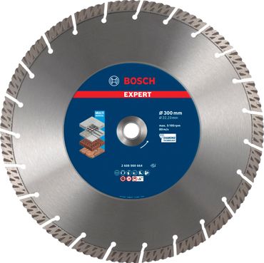 Bosch EXPERT MultiMaterial Diamanttrennscheiben, 300 x 22,23 x 2,8 x 15 mm