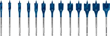 Bosch EXPERT Self Cut Speed Flachfräsbohrer-Set, 10/12/13/14/16/18/20/22/24/25/28/30/32 mm, 13-tlg.