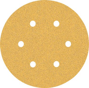 Bosch EXPERT C470 Schleifpapier mit 6 Löchern für Exzenterschleifer, 150 mm, G 60, 50 Stück