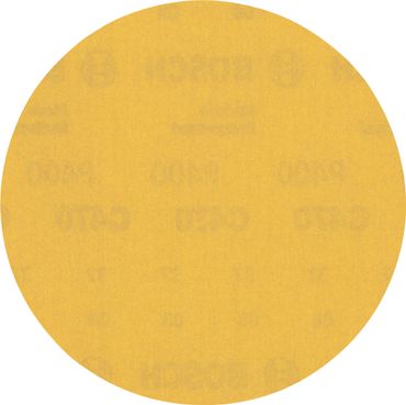 Bosch EXPERT C470 Schleifpapier ohne Löcher für Winkelschleifer und Bohrer, 125 mm, G 400, 50 Stück