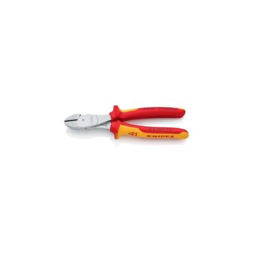 Knipex Kraftseitenschneider Länge 200 mm VDE Form 0 Mehrkomponenten-Hüllen