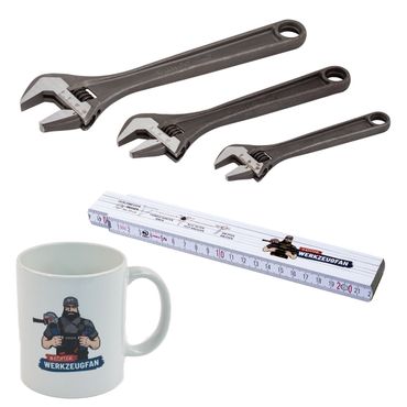 Bahco Rollgabelschlüssel-Satz  Serie 80, 3-tlg inkl. GT Kaffeetasse & GT Meterstab