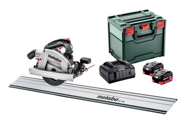 Metabo Akku-Handkreissäge KS 18 LTX 66 BL mit 2x 8,0 Ah + Lader + FS160 in Metabox