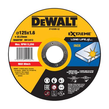 Dewalt Edelstahl-Trennscheibe EXTREME Cutting INOX 125 x 1.6mm