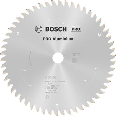 Bosch PRO Aluminium cordless Kreissägeblatt, 165 x 1,8 x 15,875 mm, T54