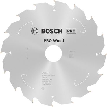 Bosch PRO Wood cordless Kreissägeblatt, 190 x 1,6 x 30 mm, T16