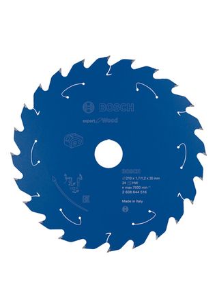 Bosch Kreissägeblatt für Akkusägen Expert for Wood, 210 x 1,7/1,2 x 30, 24 Zähne