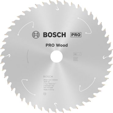 Bosch PRO Wood cordless Kreissägeblatt, 184 x 1,6 x 20 mm, T48
