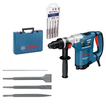 Bosch Bohrhammer GBH 4-32 DFR + Hammerbohrer-Set 5tlg. + Meisselset 3tlg.