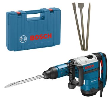 Bosch Schlaghammer GSH 7 VC Professional mit SDS-max im Set i+ Meisselset 3tlg.