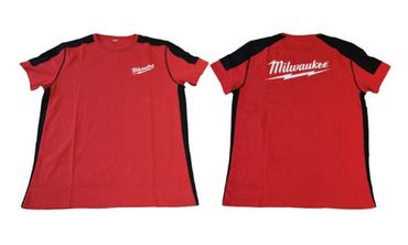 Milwaukee T-Shirt mit Logo-Print rot Größe XL (1 Stück)