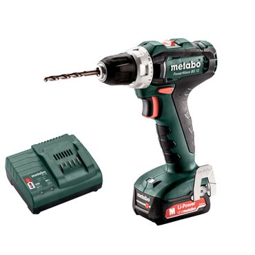 Metabo Akku-Bohrschrauber PowerMaxx BS 12 mit 1x 2,0 Ah Akku und Lader im Karton