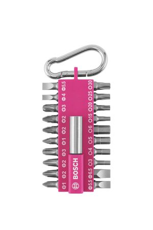 Bosch Schrauberbit-Set 21-tllg. Snap-hook Pink