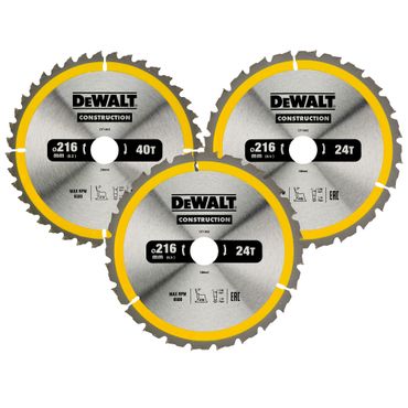 DeWalt Kreissaegeblatt-Set 3-tlg.