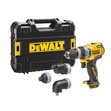 DeWALT Akku-Bohrschrauber DCD703NT, 12 Volt ohne Akku und Ladegerät + 4 Köpfe