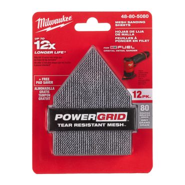 Milwaukee Netz-Schleifblätter K120 inkl. Schleifplattenschoner 67 x 92 mm 13tlg.