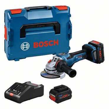 Bosch Akku-Winkelschleifer BITURBO GWS 18V-15 PSC, 2xProCORE18V 4,0 Ah in L-BOXX