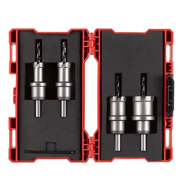 Milwaukee TCT Lochsäge HM-bestückt für Edelstahl einteilig Set 16, 20, 25, 32 mm in Kunststoffkassette