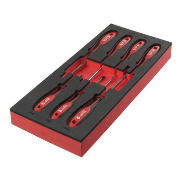 Milwaukee Tri-Lobe Schraubendreher Einlage 7-teilige SL/PH Einlage für Werkstattwagen 78 cm