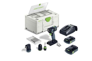 Festool Akku-Bohrschrauber TXS 18 C 3,0-Set 2x3,0 Ah + Lader + Zubehör 