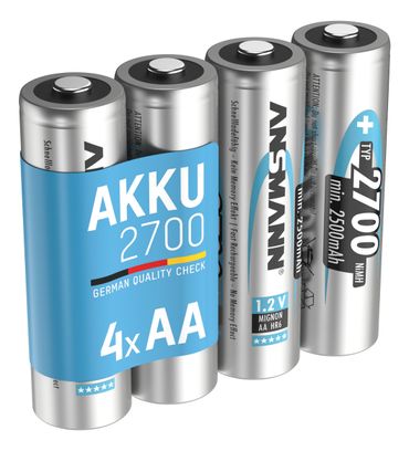 Ansmann Akkuzelle  1,2 V 2700 mAh R6-AA-Mignon HR6 4