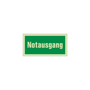 Rettungszeichen BGV A8 L297xB148 mm Notausgang grün/weiß Kunststoff
