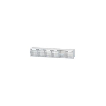 Lockweiler Klarsichtmagazin  H113xB600xT91mm 6 x B Kunststoff weiß