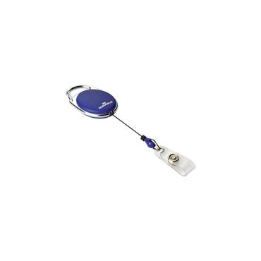 Durable Ausweishalter  mit Druckknopfschlaufe Bandlänge 800 mm blau