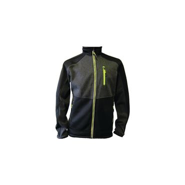 Terrax Strickfleecejacke  Größe XL dunkelgrün/schwarz/lime