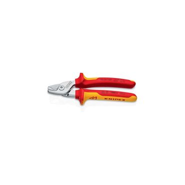 Knipex Kabelschere  Länge 160 mm Kopf verchromt VDE Mehrkomponenten-Hüllen Form 1