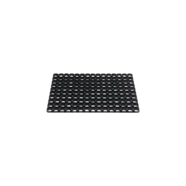 Fußmatte offene Ringe schwarz Gummi L400xB600xS22mm