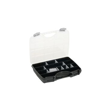 Raaco Sortimentskasten  B312xT238xH51mm max. 25 Fächer 21 lose Trennwände transparent schwarz