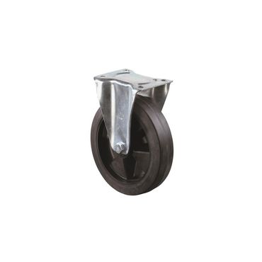 Bs rollen Bockrolle  Rad-Ø 100 mm Tragfähigkeit 140 kg Vollgummi Platte L104xB80 mm
