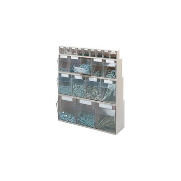 Lockweiler Klarsichtmagazin  H353xB600xT306mm 2 x F Kunststoff blau