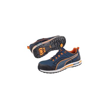 Puma Sicherheitsschuh Crosstwist LOW Größe 41 blau/orange S3 HRO SRC EN ISO 20345 Leder