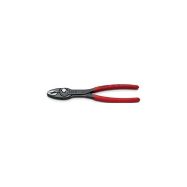 Knipex Frontgreifzange TwinGrip Länge 200 mm poliert Kunststoffüberzug schwarz atramentiert