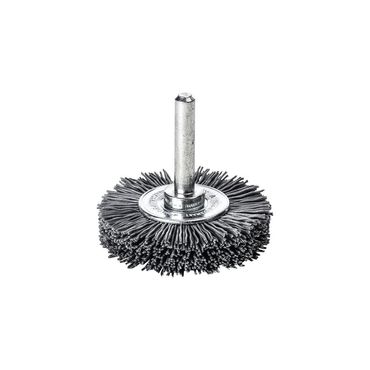 Lessmann Rundbürste  Ø 50 mm Schaft 6 mm SiC Schleifborsten Körnung 120 10 mm 15000 min-¹