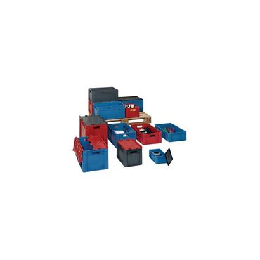 La-ka-pe Transportstapelbehälter  L400xB300xH145mm blau PP Schwerlast Seitenwände geschlossen