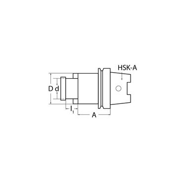 Promat Quernutaufsteckfräsdorn DIN 69893 A Spann-Ø 22 mm HSK-A63 Auskraglänge 50 mm