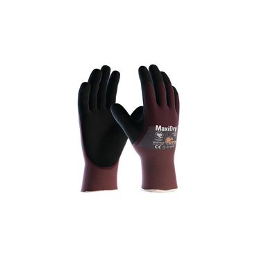 Atg Handschuhe MaxiDry® 56-425 Größe 11 lila/schwarz  EN 388 PSA-Kategorie II, VE: 12 Paar