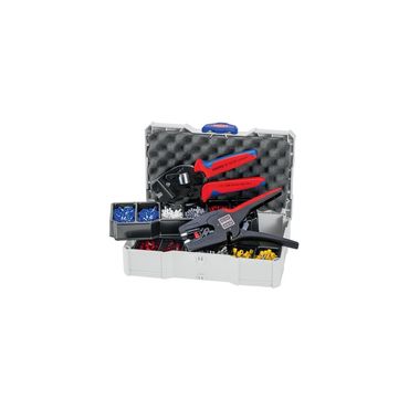 Knipex Aderendhülsensortiment  1252 teilig 0,50 - 10,00 mm² Crimpzange 195 mm, Abisolierzange im Systainer