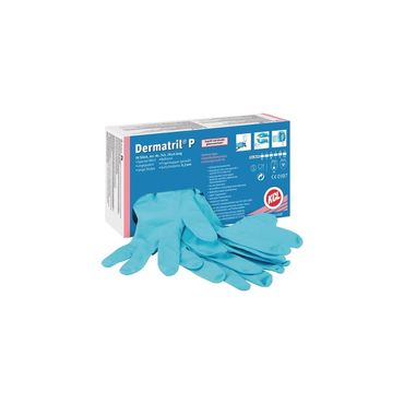 Honeywell Einweghandschuhe Dermatril P 743 Größe 7 blau Nitril EN 374, EN 455 PSA-Kategorie III