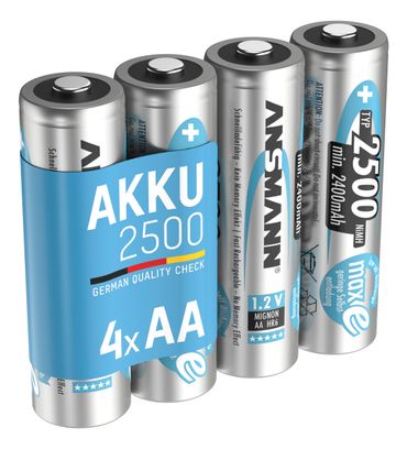 Ansmann Akkuzelle maxE 1,2 V 2500 mAh R6-AA-Mignon HR6 4