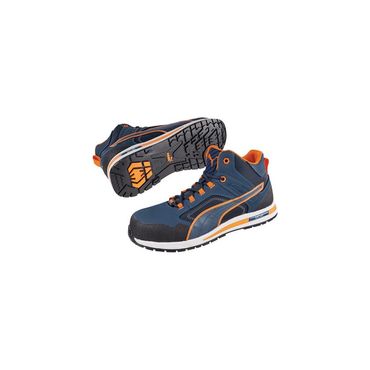 Puma Sicherheitsstiefel Crosstwist MID Größe 46 blau/orange S3 HRO SRC DIN EN ISO 20345 Leder Puma Sicherheitsstiefel Crosstwist MID Größe 46 blau/orange S3 HRO SRC DIN EN ISO 20345 Leder