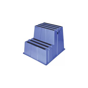 Schwerlasttritt  Stufen einschl. Plattform 2 Plattformhöhe 500 mm Kunststoff blau